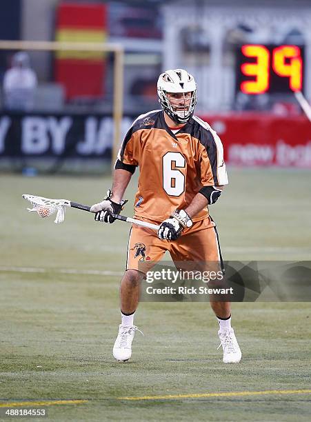 Stephen Ianzito of the Rochester Rattlers plays against the Boston Cannons at Sahlen's Stadium on May 2, 2014 in Rochester, New York. Rochester won...