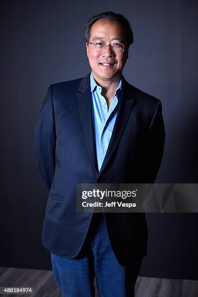 Cellist Yo-Yo Ma from "The Music of Strangers" poses for a portrait during the 2015 Toronto International Film Festival at the TIFF Bell Lightbox on...