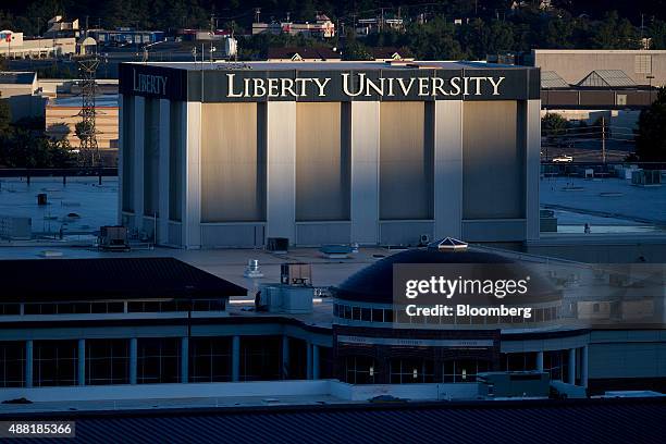 The campus of Liberty University stands in Lynchburg, Virginia, U.S., on Monday, Sept. 14, 2015. Liberty University was founded by televangelist and...