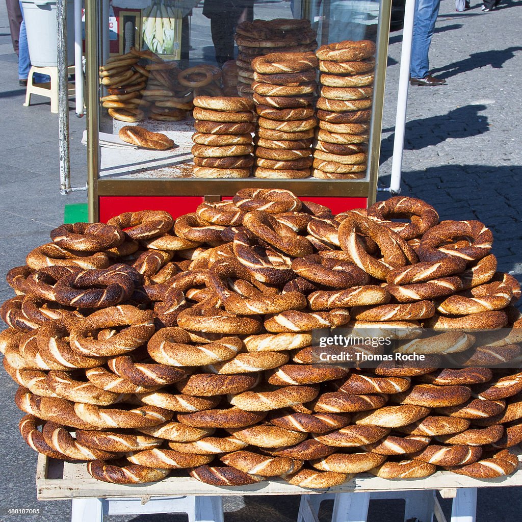 Simitm for Sale on the streets of Istanbul, Turkey