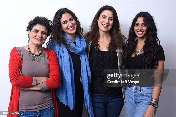 Producer Sabine Sidawi, actress Hana Chamoun, director Mai Masri and actress Maisa Abd Elhadi from "3,000 Nights" pose for a portrait during the 2015...