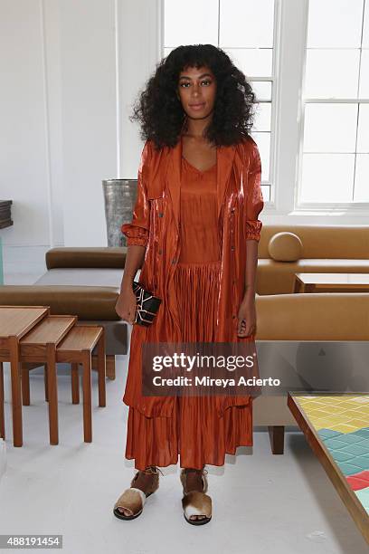 Solange Knowles attends the Eckhaus Latta fashion show during Spring 2016 New York Fashion Week on September 14, 2015 in New York City.