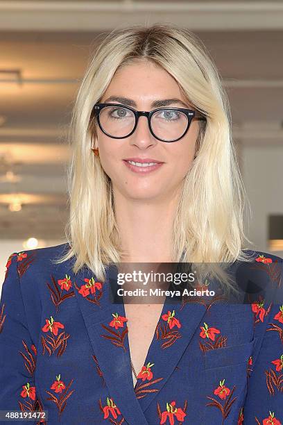 Kelly Connor attends the Eckhaus Latta fashion show during Spring 2016 New York Fashion Week on September 14, 2015 in New York City.