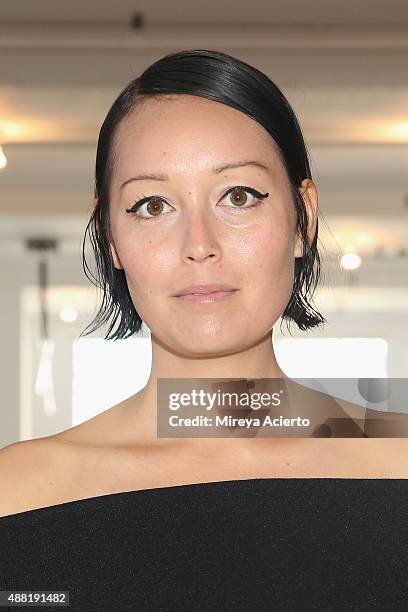 Rachael Wang attends the Eckhaus Latta fashion show during Spring 2016 New York Fashion Week on September 14, 2015 in New York City.