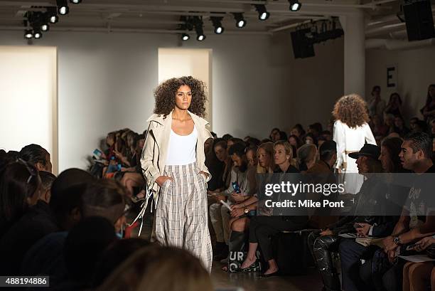 Models walk the runway at the Houghton Fashion Show during Spring 2016 MADE Fashion Week at Milk Studios on September 14, 2015 in New York City.