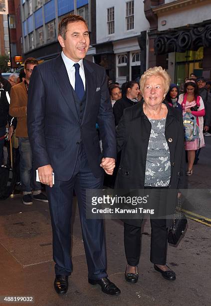 David Walliams and mother Kathleen attend the press night of "Photograph 51" at Noel Coward Theatre on September 14, 2015 in London, England.