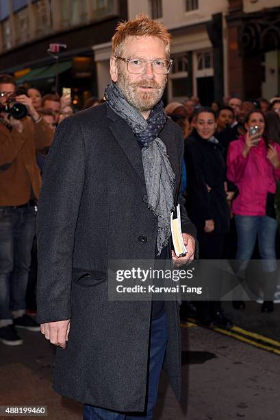 Kenneth Branagh attends the press night of "Photograph 51" at Noel Coward Theatre on September 14, 2015 in London, England.