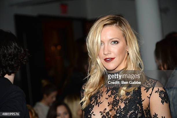 Actresse Katie Cassidy attends the Houghton Fashion Show during Spring 2016 MADE Fashion Week at Milk Studios on September 14, 2015 in New York City.