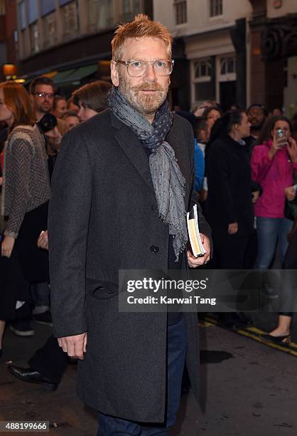 Kenneth Branagh attends the press night of "Photograph 51" at Noel Coward Theatre on September 14, 2015 in London, England.