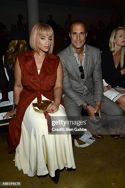 Actress Dascha Polanco and Nigel Barker attend the Houghton Fashion Show during Spring 2016 MADE Fashion Week at Milk Studios on September 14, 2015...