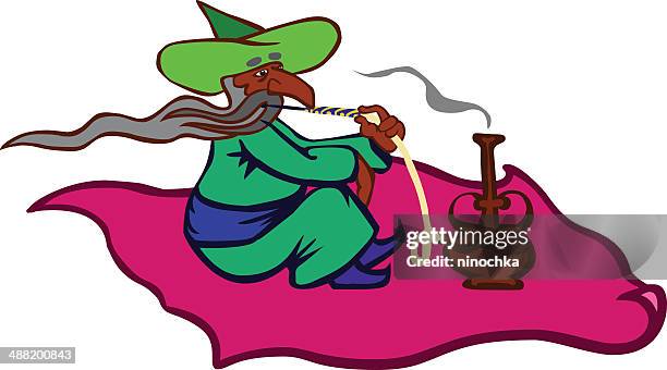 magic carpet - aladdin rug stock illustrations