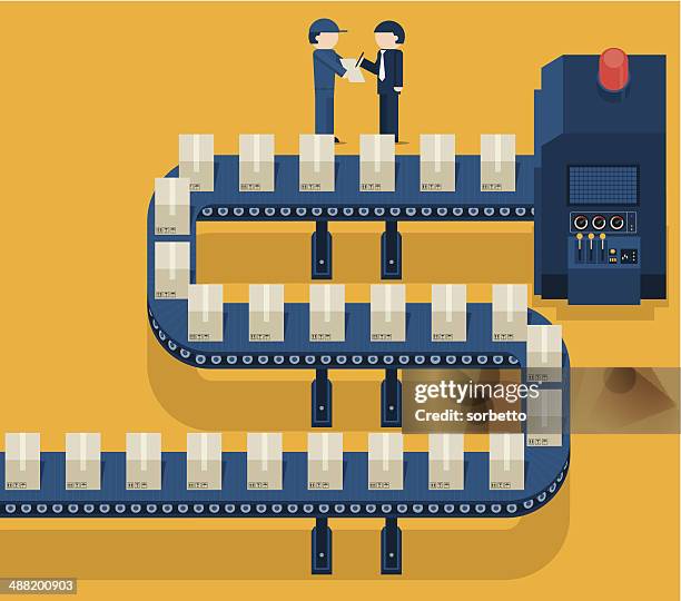 production profit - automated stock illustrations