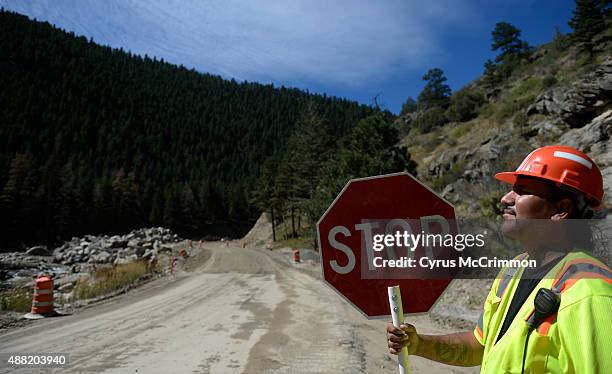 The tiny town of Glen Haven, CO is still feeling the effects from the flood of 2013 as a massive road project is ongoing for their County Road 43...
