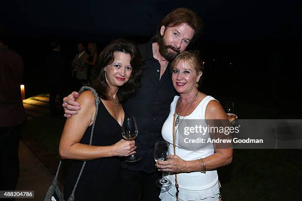 Singer Ronnie Dunn and Janine Dunn attend the closing night reception at Antinori nel Chianti Classico winery during 2015 Celebrity Fight Night Italy...