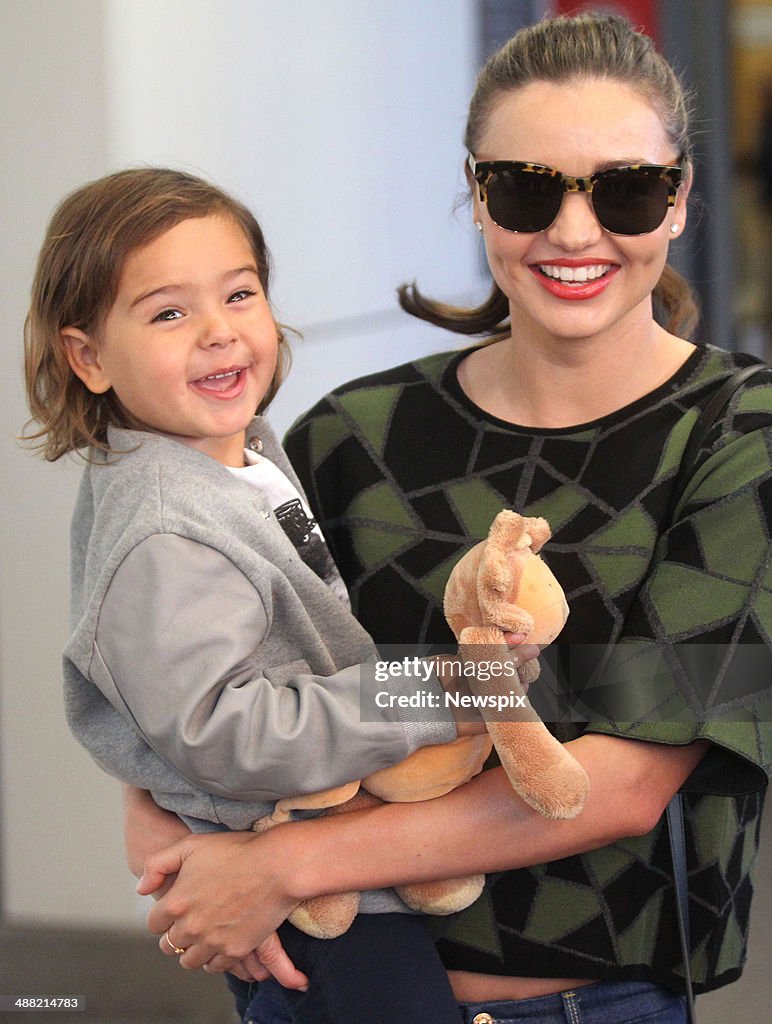 Miranda Kerr And Son Flynn Arrive In Sydney