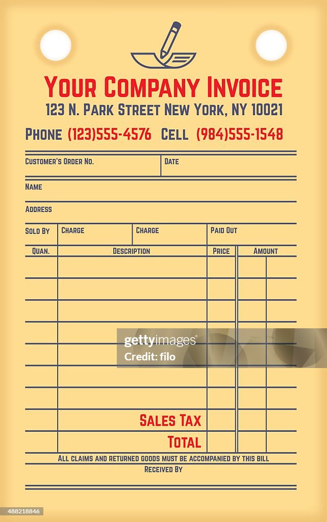 Retro Company Invoice