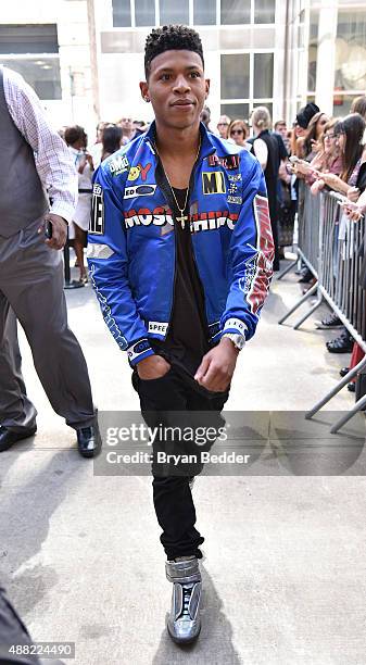 Actor Bryshere Y. Gray aka Yazz The Greatest seen Around Spring 2016 New York Fashion Week: The Shows - Day 4 on September 14, 2015 in New York City.