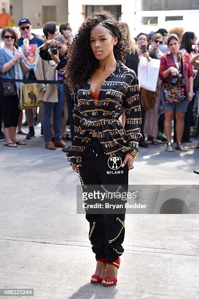 Actress Serayah McNeill seen Around Spring 2016 New York Fashion Week: The Shows - Day 4 on September 14, 2015 in New York City.