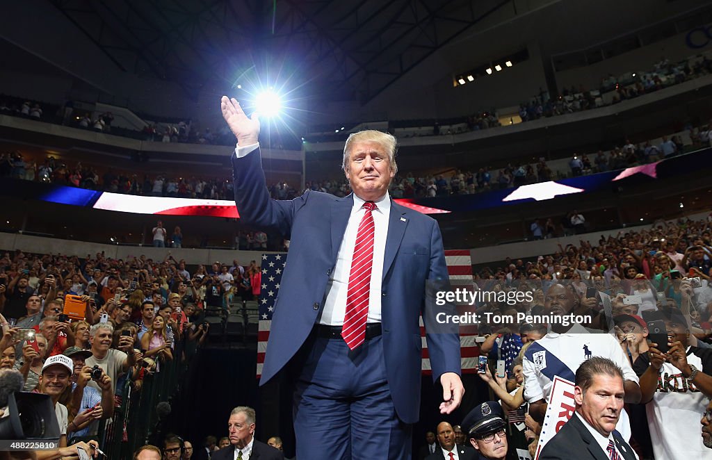 Donald Trump Holds Campaign Rally In Dallas