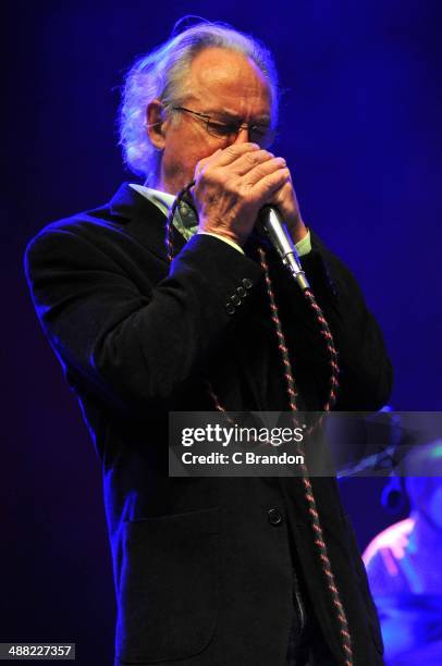 John O'Leary performs on stage during An Evening For Walter Trout at Shepherds Bush Empire on May 4, 2014 in London, United Kingdom.