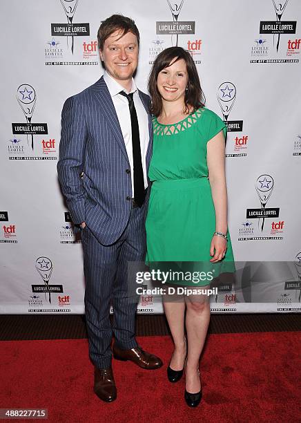 Actor Steven Boyer and Emily Weiss attend the 29th Annual Lucille Lortel Awards at NYU Skirball Center on May 4, 2014 in New York City.