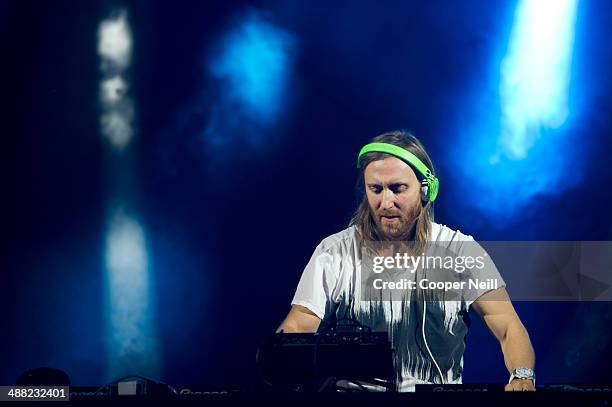 David Guetta performs during Suburbia Music Festival on May 4, 2014 in Plano, Texas.