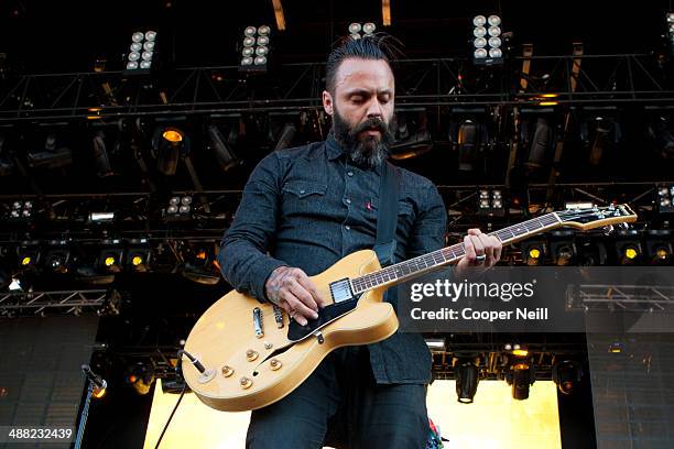 Justin Furstenfeld of Blue October performs during Suburbia Music Festival on May 4, 2014 in Plano, Texas.