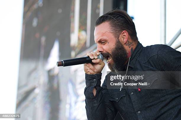 Justin Furstenfeld of Blue October performs during Suburbia Music Festival on May 4, 2014 in Plano, Texas.