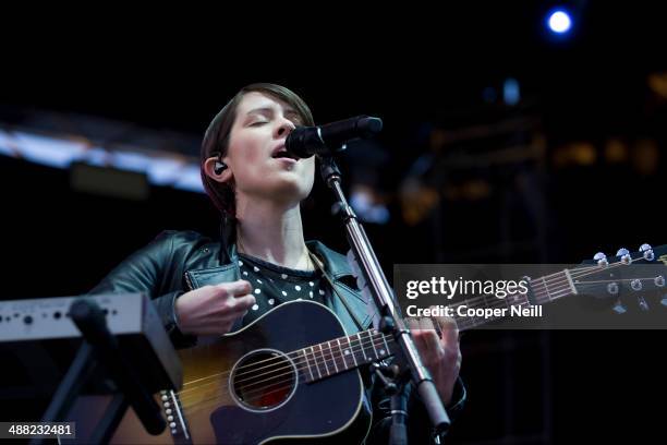 Sara Quin of Tegan and Sara performs during Suburbia Music Festival on May 4, 2014 in Plano, Texas.