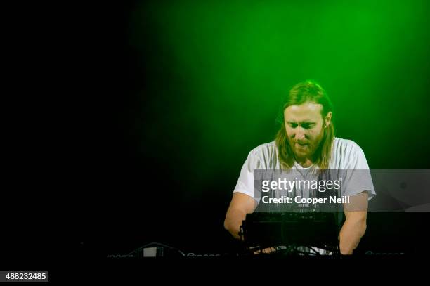 David Guetta performs during Suburbia Music Festival on May 4, 2014 in Plano, Texas.