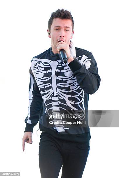 Tyler Joseph of Twenty One Pilots performs during Suburbia Music Festival on May 4, 2014 in Plano, Texas.