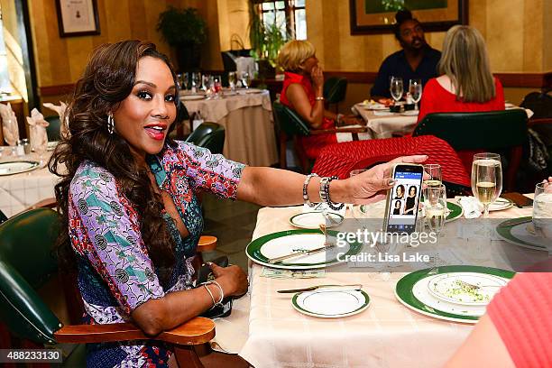 Actress Vivica A. Fox attends Ladies Champagne & Caviar Luncheon hosted by Dorys Erving at Aronimink Golf Club on September 14, 2015 in Newtown,...