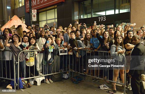 Crowd outside the "Black Mass" premiere during the 2015 Toronto International Film Festival at The Elgin on September 14, 2015 in Toronto, Canada.