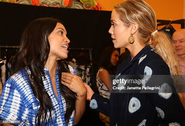 Rosario Dawson and Elizabeth Berkley attend Studio 189 Presentation at Spring 2016 New York Fashion Week:The Shows on September 14, 2015 in New York...