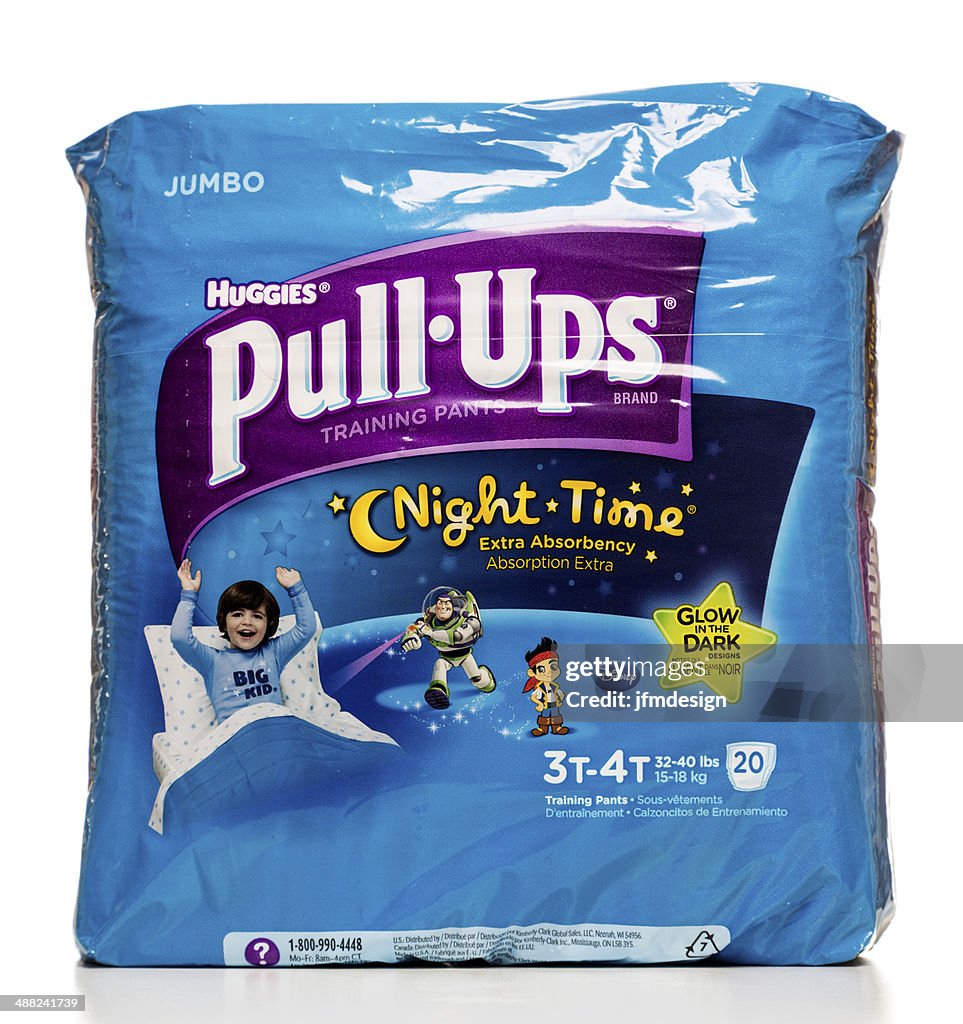 Pullups Night Time Jumbo Boy Training Pants Package High-Res Stock