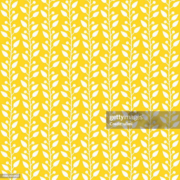 seamless pattern - yellow flower pattern stock illustrations