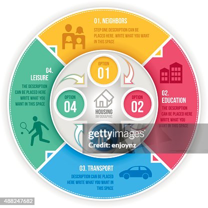 Four step infographic circle vector Four step infographic circle vector