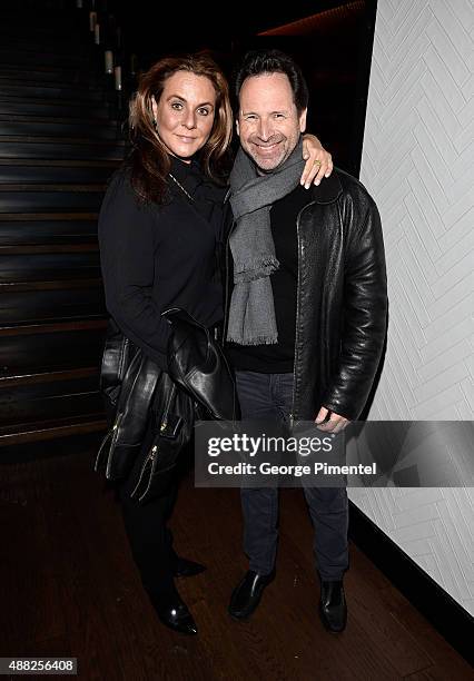 Robin Mirsky and Barry Avrich at the Vanity Fair toast of "Freeheld" at TIFF 2015 presented by Hugo Boss and supported by Jaeger-LeCoultre at...