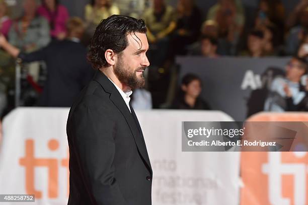 Actor Allan Hawco attends the "Hyena Road" premiere during the 2015 Toronto International Film Festival at Roy Thomson Hall on September 14, 2015 in...