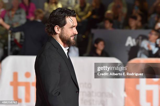 Actor Allan Hawco attends the "Hyena Road" premiere during the 2015 Toronto International Film Festival at Roy Thomson Hall on September 14, 2015 in...