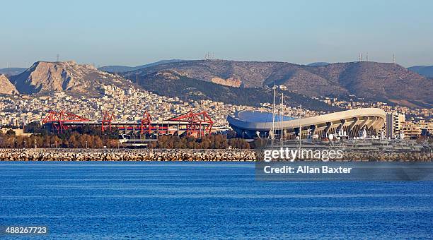 stadiums on the pireaus coastline - peace and friendship stadium stock pictures, royalty-free photos & images