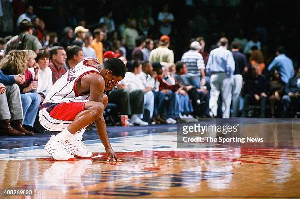 Steve Francis of the Houston Rockets during the game against the Utah Jazz on January 6, 2001 at Compaq Center in Houston, Texas.