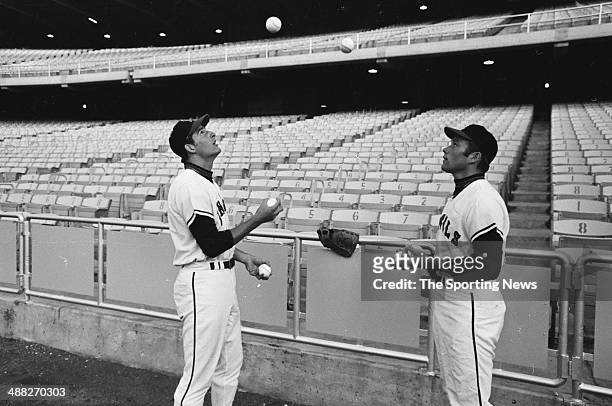 Andy Messersmith and Tom Murphy of the California Angels during the 1969 season.