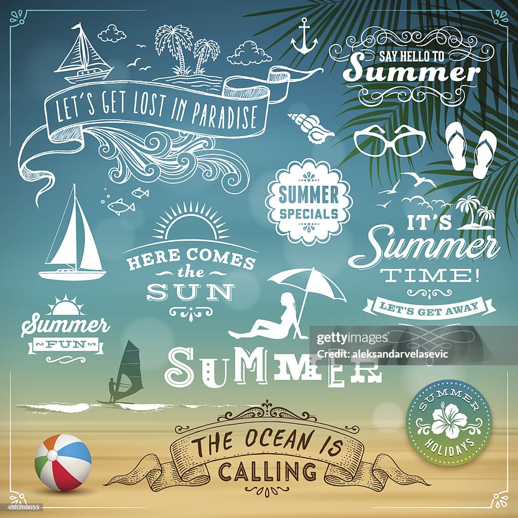 Elementos de diseño de verano