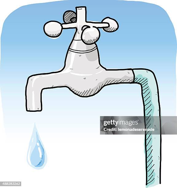 faucet - water crisis stock illustrations
