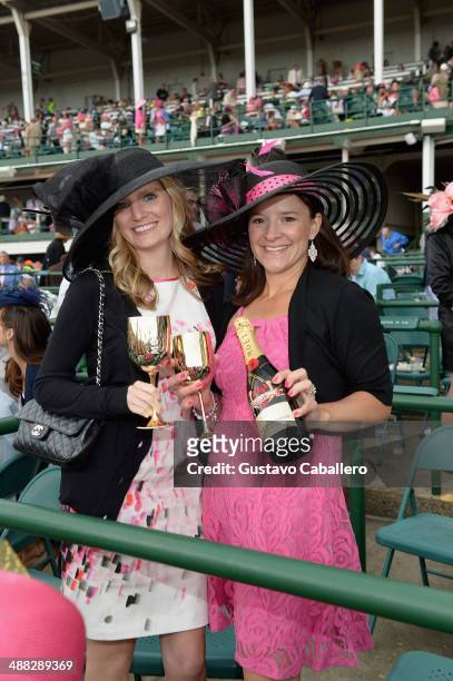 Guests attend the Moet & Chandon Toasts The 140th Kentucky Derby at Churchill Downs on May 2, 2014 in Louisville, Kentucky.