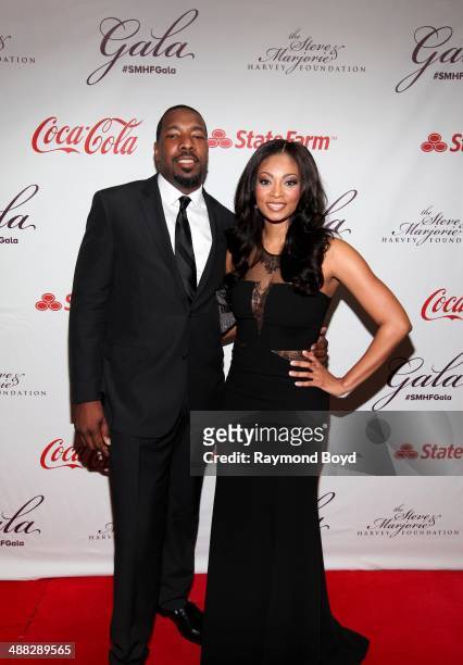 Chukwudi Okafor and Michele Relerford from WMAQ-NBC Chicago attends the 2014 Steve and Marjorie Harvey Foundation Gala presented by Coca-Cola at the...