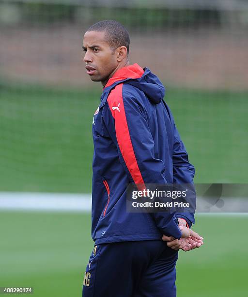 Ryan Garry Arsenal Coach during the U19 training session at London Colney on September 15, 2015 in St Albans, England.