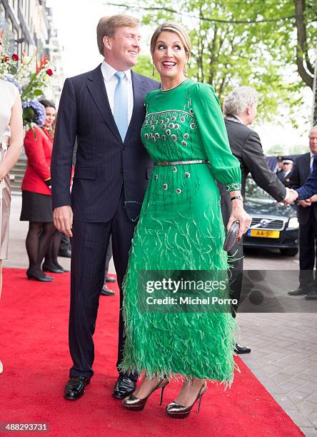 King Willem-Alexander of The Netherlands and Queen Maxima of The Netherlands arrive for the Freedom Concert on May 5, 2014 in Amsterdam, Netherlands....