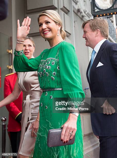 King Willem-Alexander of The Netherlands and Queen Maxima of The Netherlands arrive for the Freedom Concert on May 5, 2014 in Amsterdam, Netherlands....